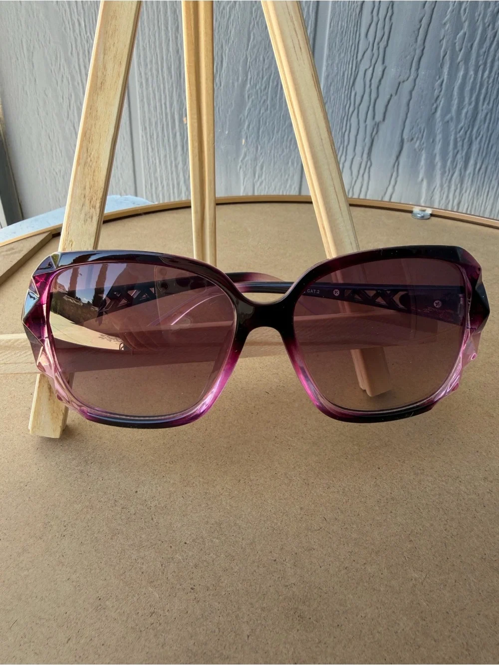 Gradient Purple Oversized butterfly Women's Sunglasses